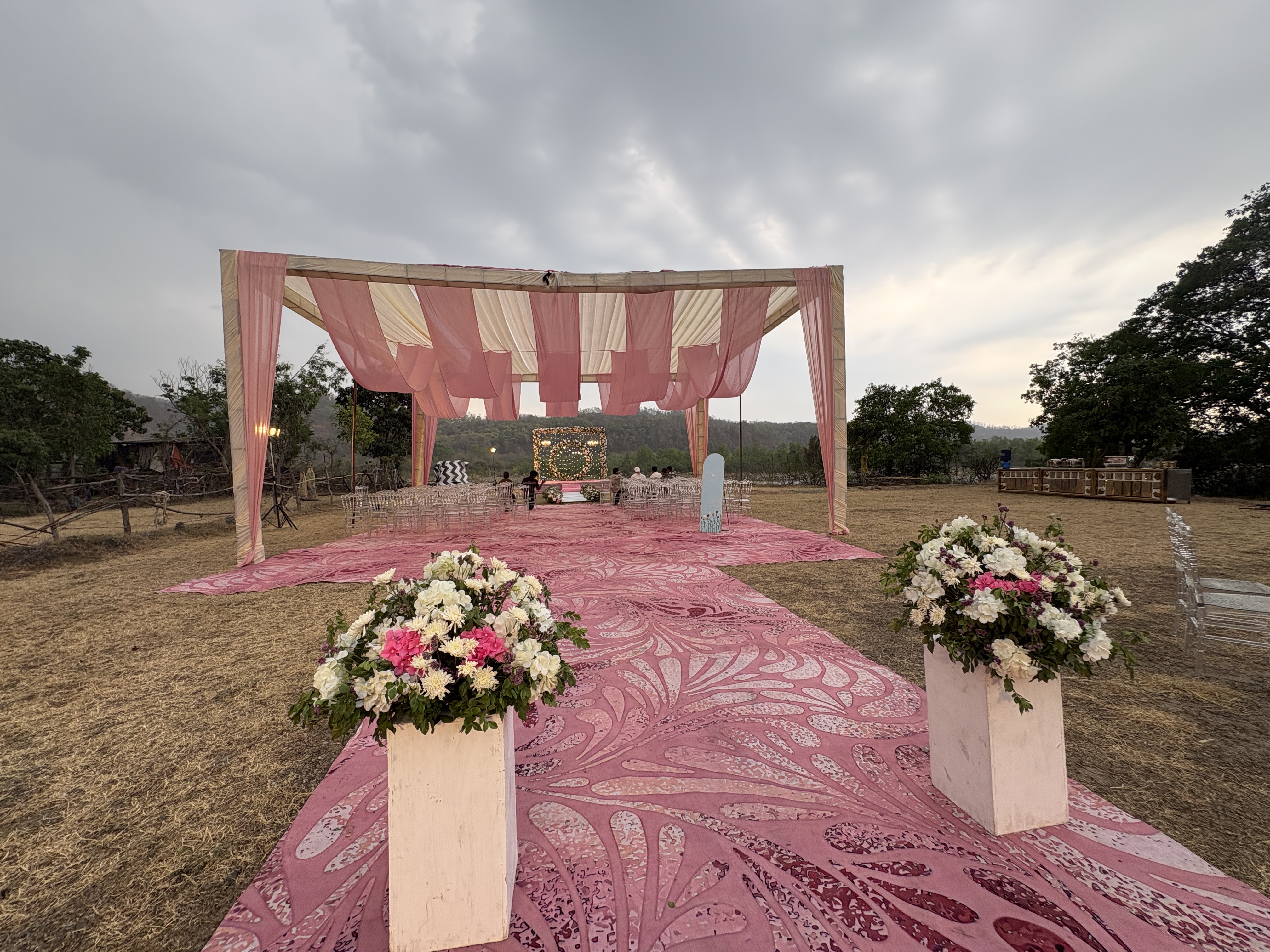 Riverside wedding photo at Corbett Wild Resort